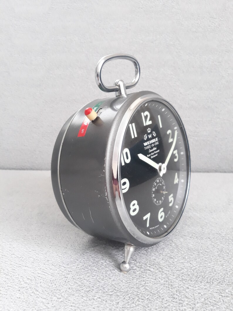 Vintage Clock Wehrle Clock Threeinone Clock 3function Etsy