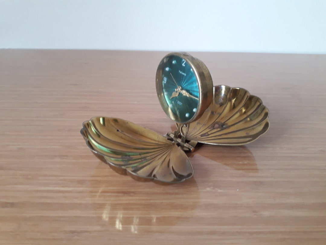 Antique Helveco Sea Shell Alarm Clock - Swiss Made - Etsy