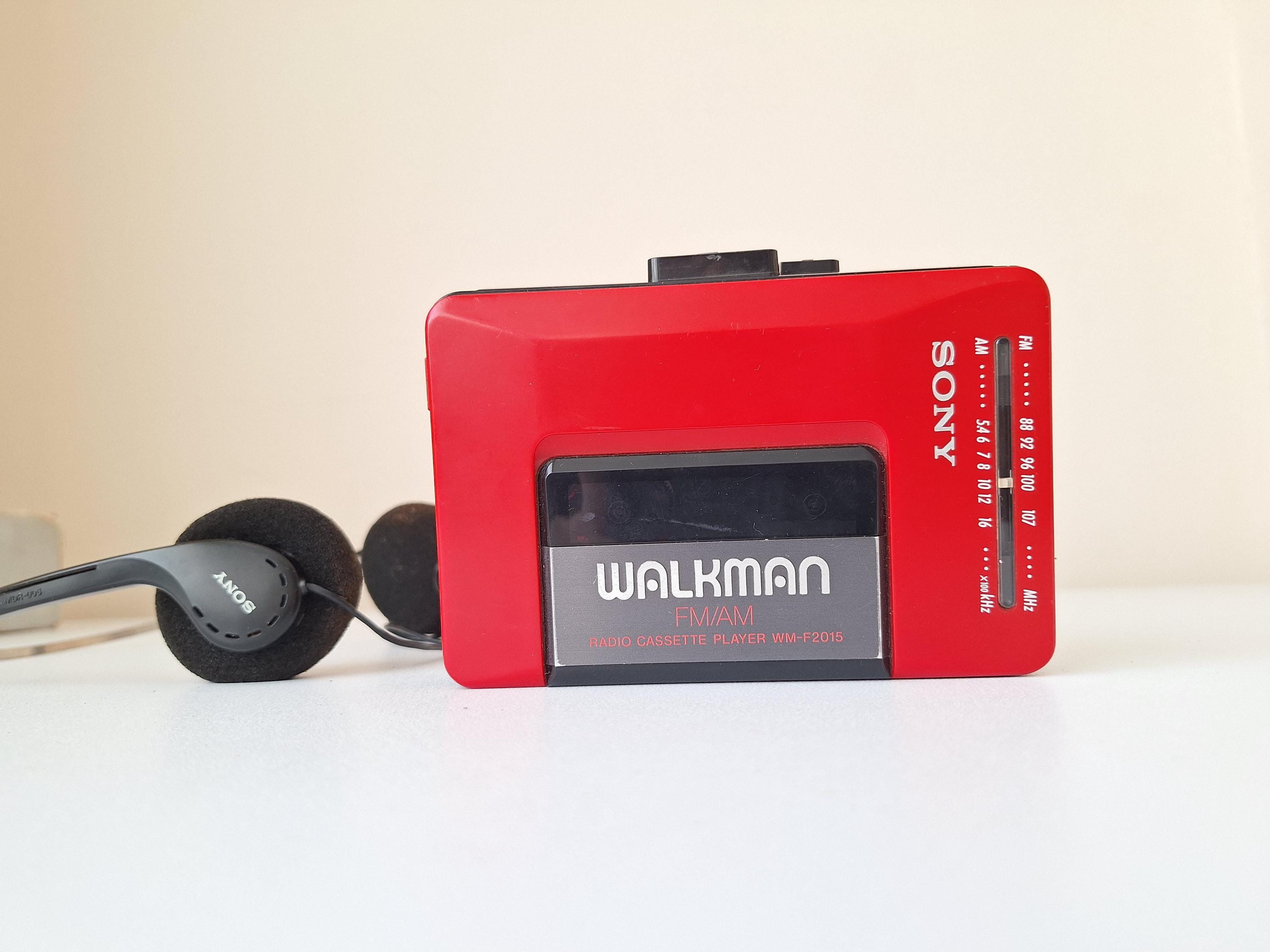 SONY WALKMAN 美・ウォークマン WM-EX5 RED Vintage Rare Red Sony Walkman WM-F2015 Cassette Player - Fully