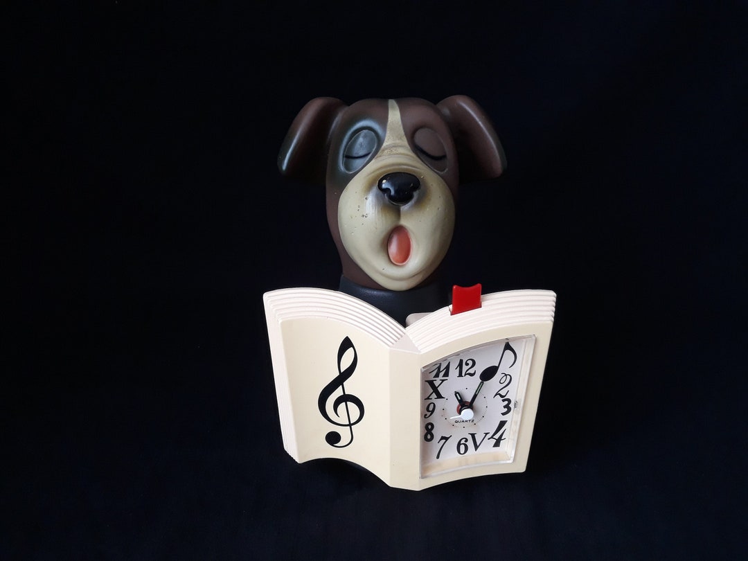 Vintage Rare Dog Alarm Clock Barking Dog Dog Dog Clock Etsy