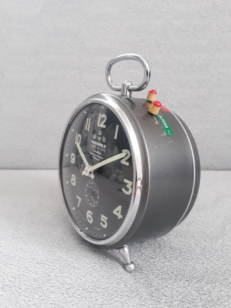 Vintage Clock Wehrle Clock Threeinone Clock 3function Etsy