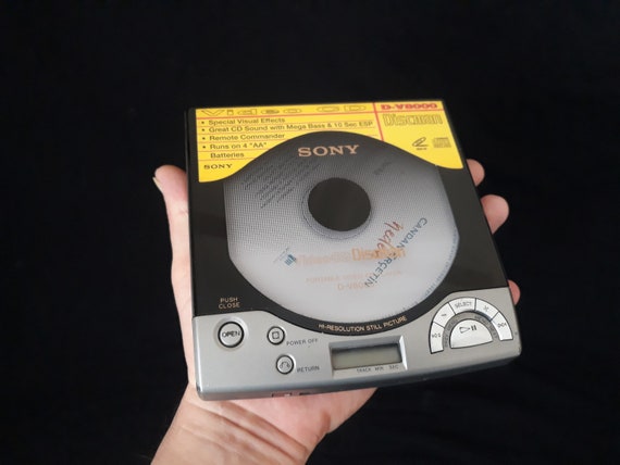 Vintage Sony Discman Cd Compact Player, Sony Discman, Sony Cd Player, Sony,  Sony Walkman, Sony Discman D-V8000, D-V 8000, Cd Player, 