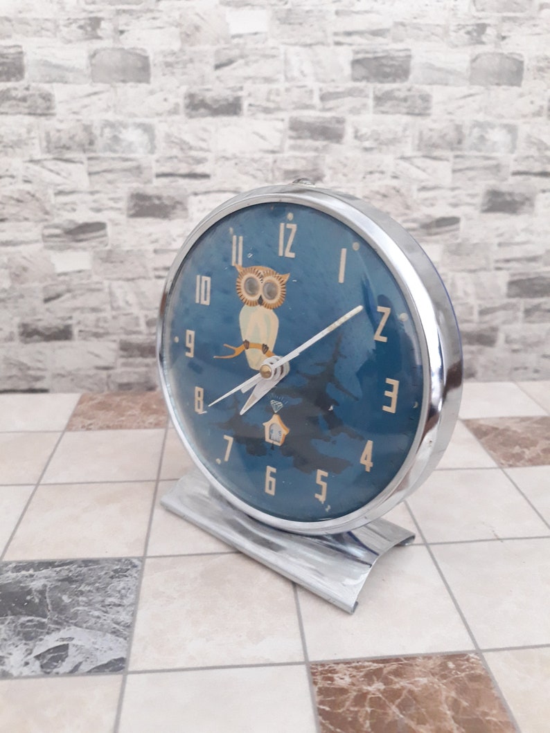 Antique Rare Owl Alarm Clock Antique Clock Vintage Clock Etsy