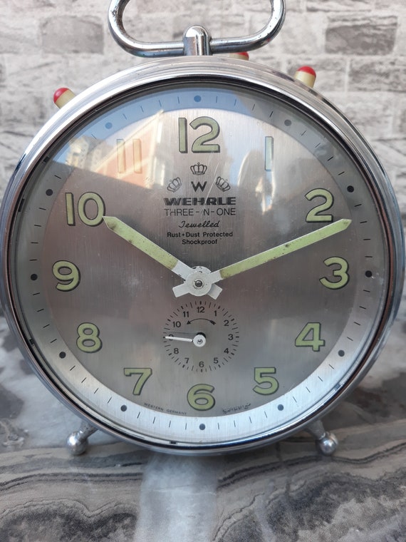 WEHRLE ウエラ　THREE-IN-ONE 目覚まし時計 Rare Wehrle Three-in-one Alarm Clock: 1960s German Vintage - Etsy