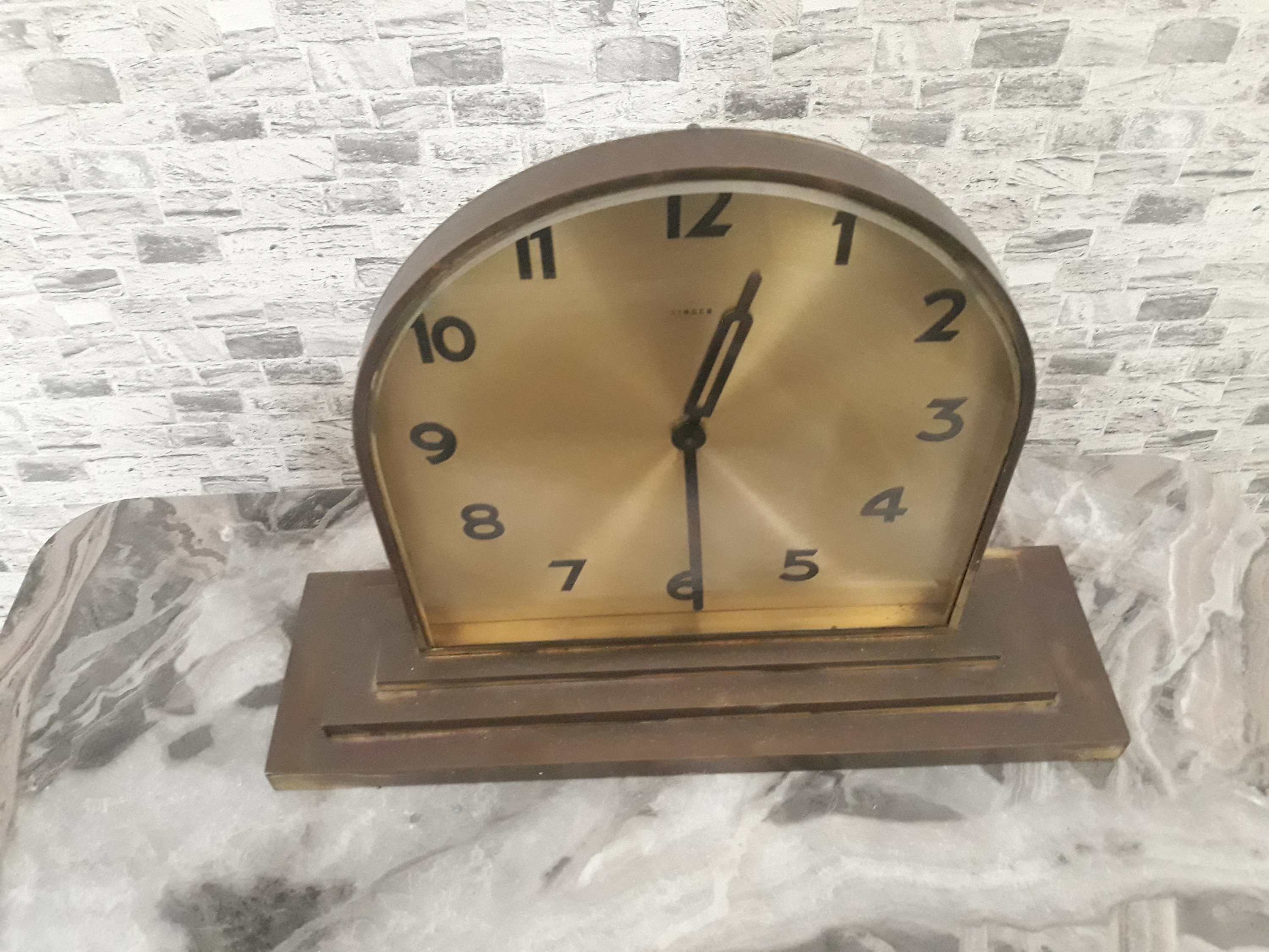 Singer Factory Clock Antique Singer Mechanical Clock: Fireplace Table Decor - Etsy