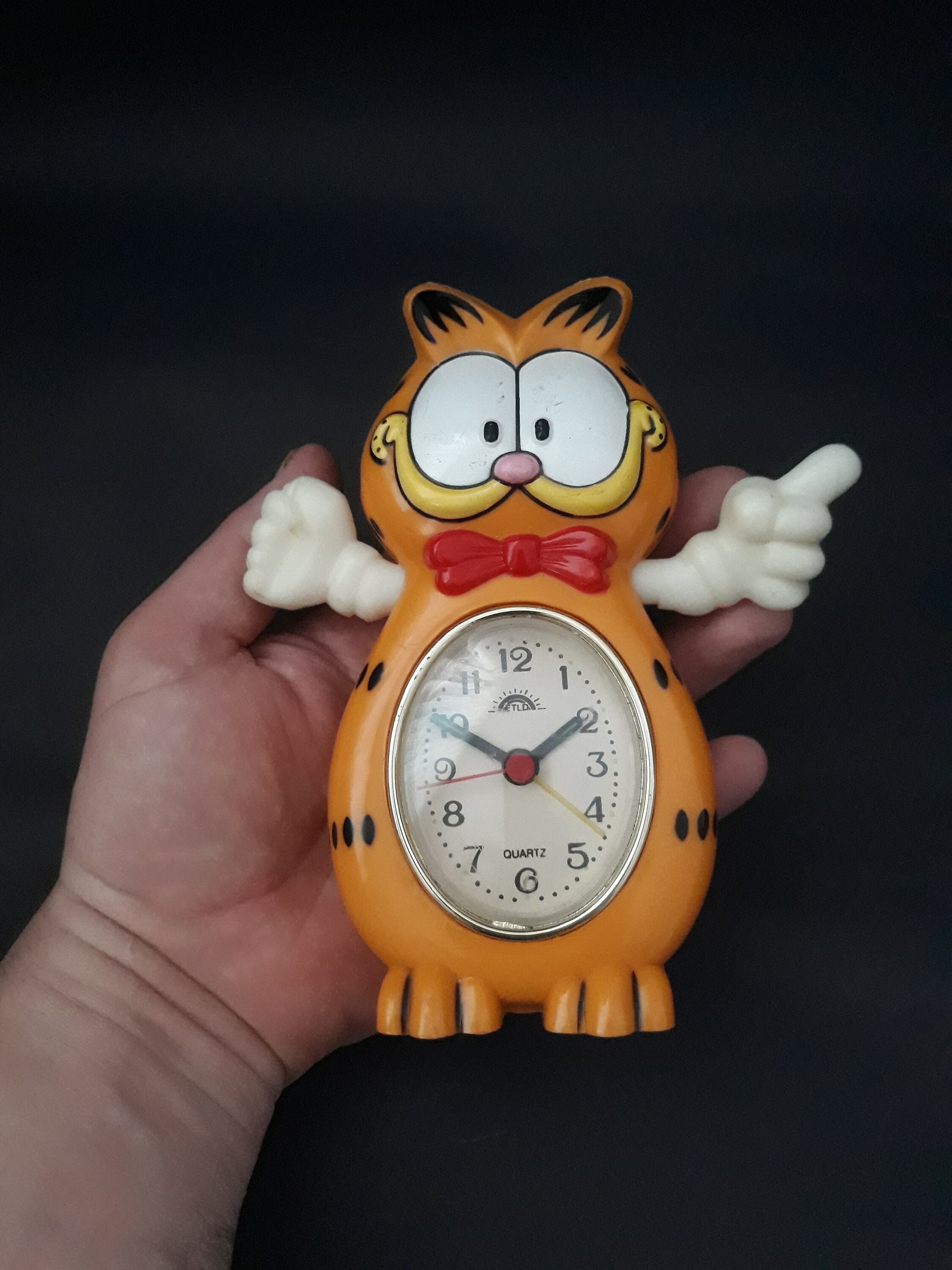 Rare Original Mini Garfield Table Clock, Vintage Garfield