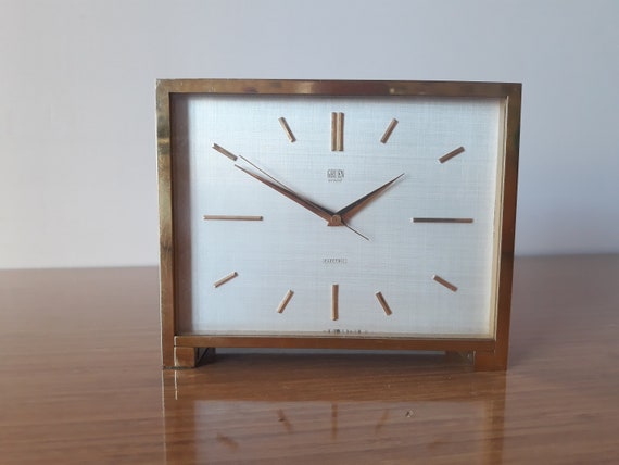 【廃盤品】ACME Furniture GLENN TABLE CLOCK Antique Gruen Geneve Electric Table Clock - Swiss Made - Etsy