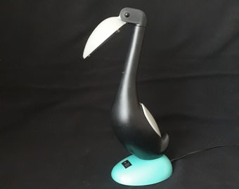 Vintage Flamingo Table Lamp, Toucan Lamp, Bird Lamp, Retro Pop Art Lamp, Space Age Lamp, Desk Lamp, Space Age, Lamp, Flamingo