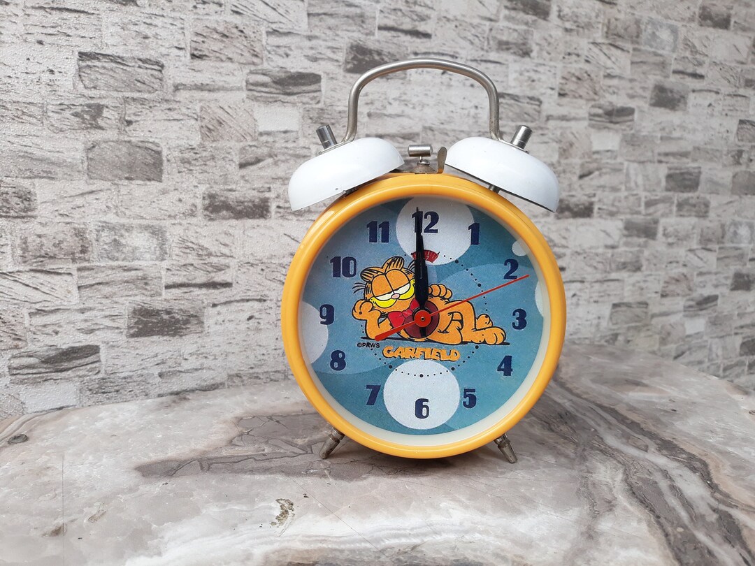 Rare Vintage Garfield Alarm Clock, Antique Clock, Garfield Clock,l