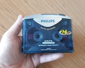 Walkman Philips AQ 6548 – Lecteur Cassette Auto Reverse & Radio – Vintage – Fonctionne