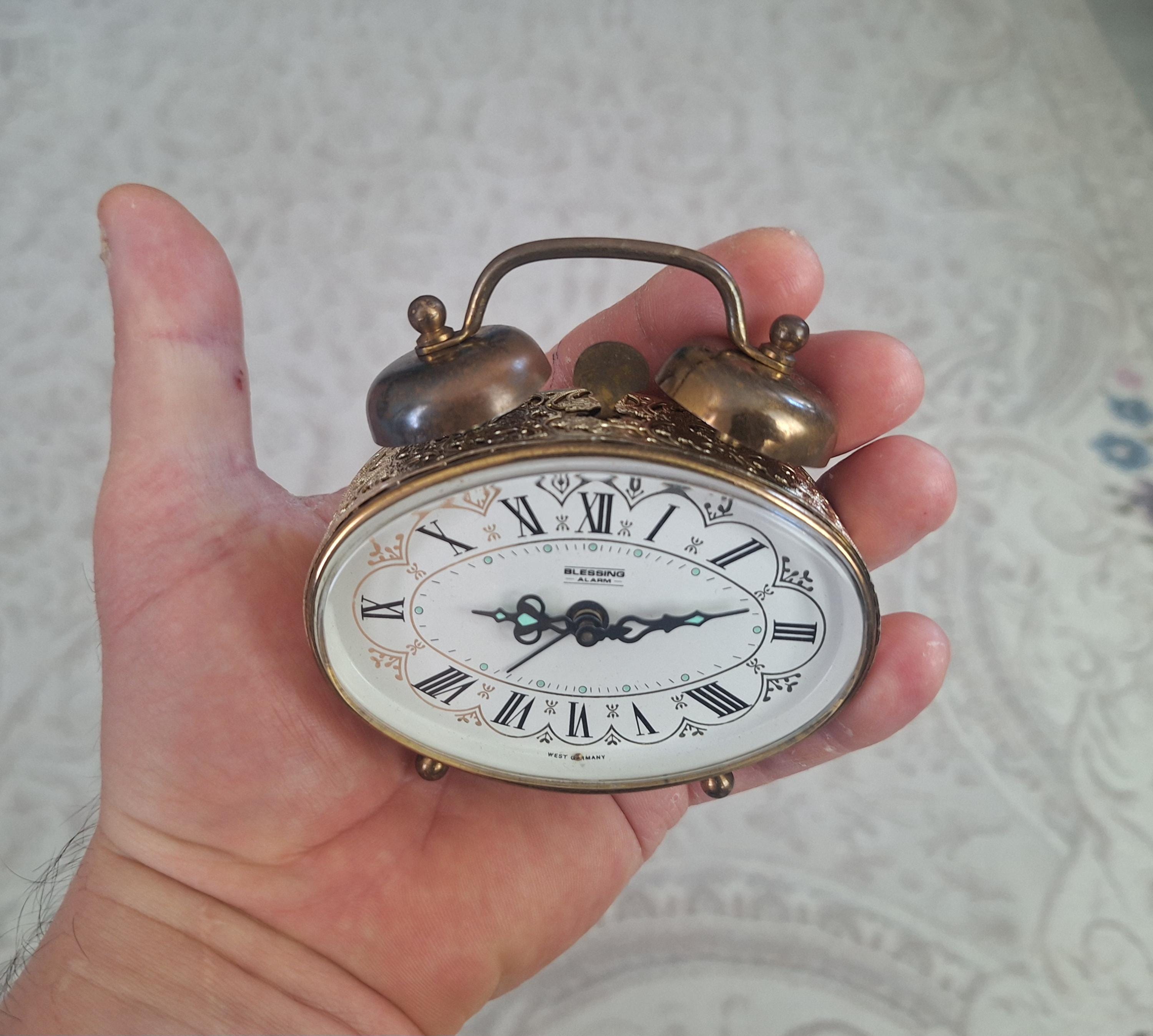 Vintage Blessing Alarm Clock: German Antique Desk Clock - Etsy New