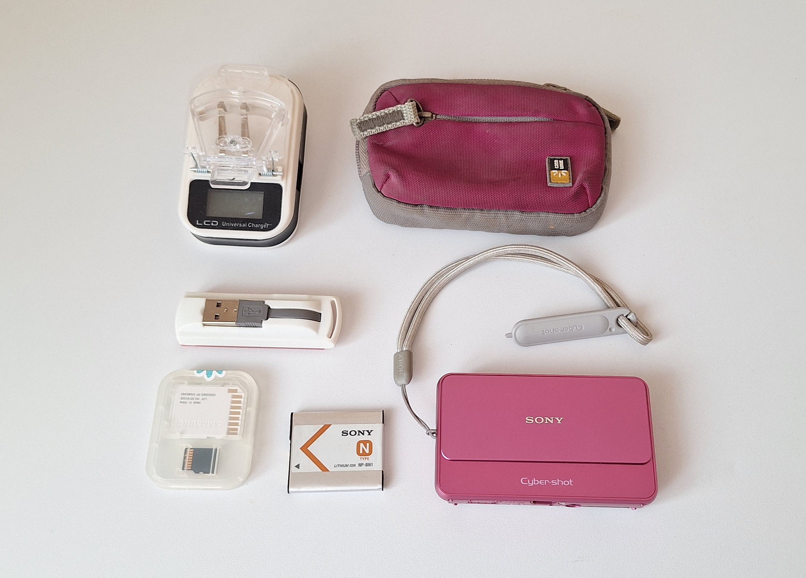Vintage Pink Sony Cybershot DSC-T99 Camera With Accessories - Etsy UK