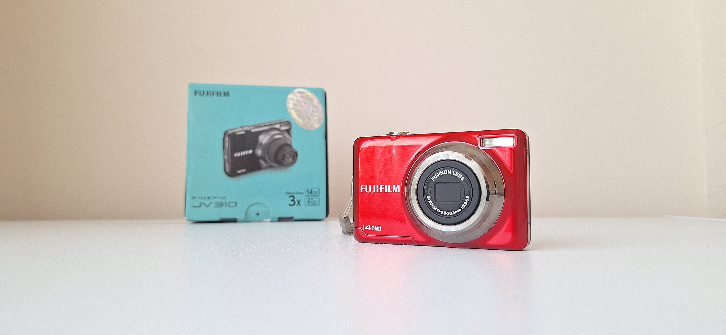 Vintage Red Fujifilm Finepix JV310 Digital Camera: 14MP, 8x Zoom