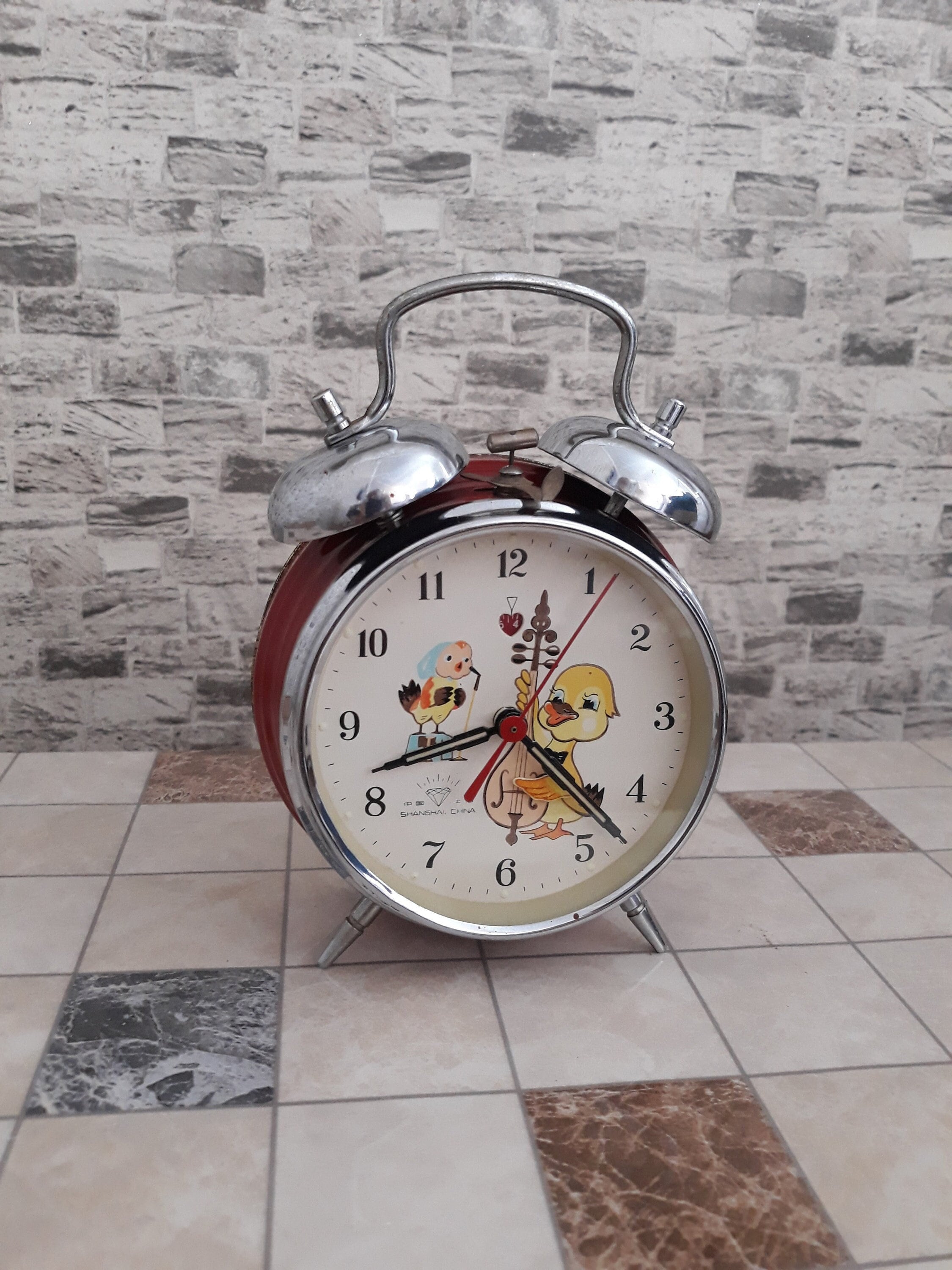 Vintage Chick Playing Saz Alarm Clock - 1970s Animated Model - Etsy
