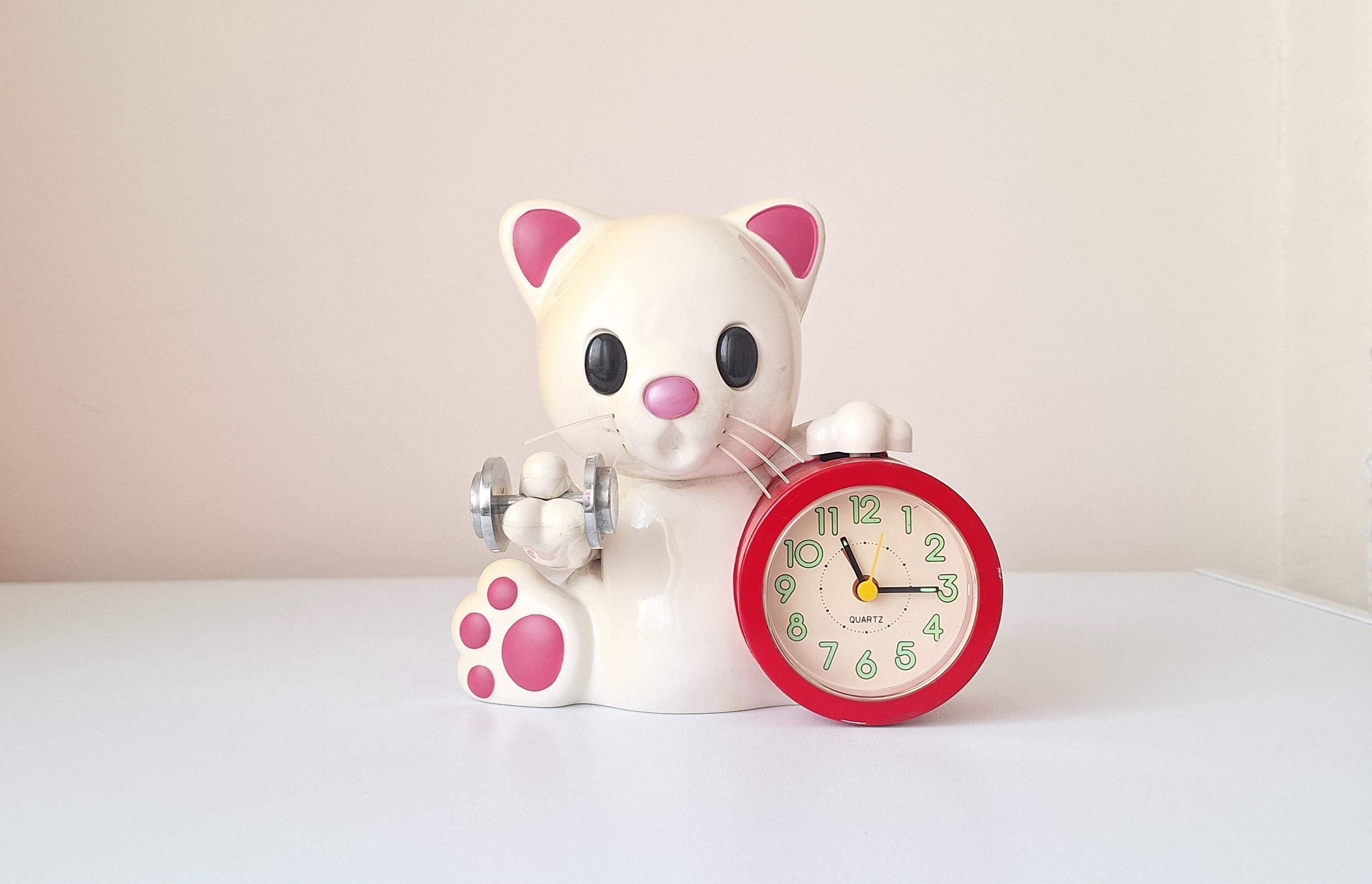 猫さん Vintage 1980s Sports Cat Alarm Clock - Made in Germany - Etsy