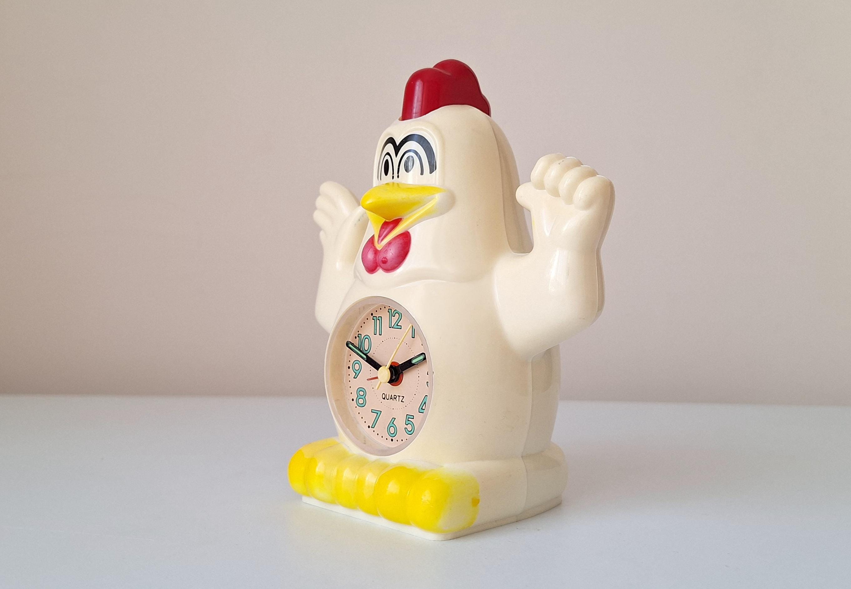 1980年代のヴィンテージチキン目覚まし時計：雄鶏が鳴く - Etsy 日本