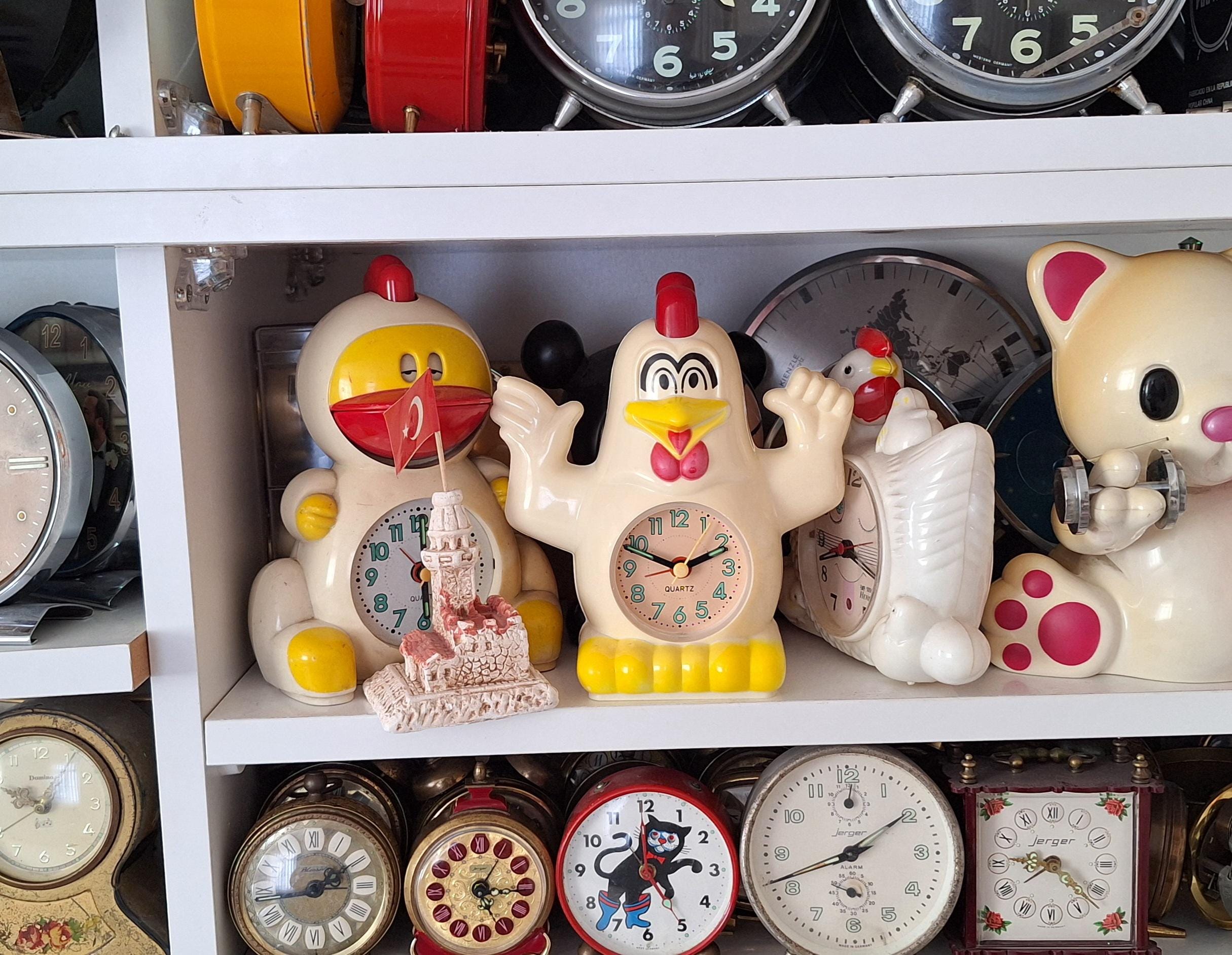 1980年代のヴィンテージ鶏目覚まし時計：雄鶏の鳴き声 - Etsy 日本