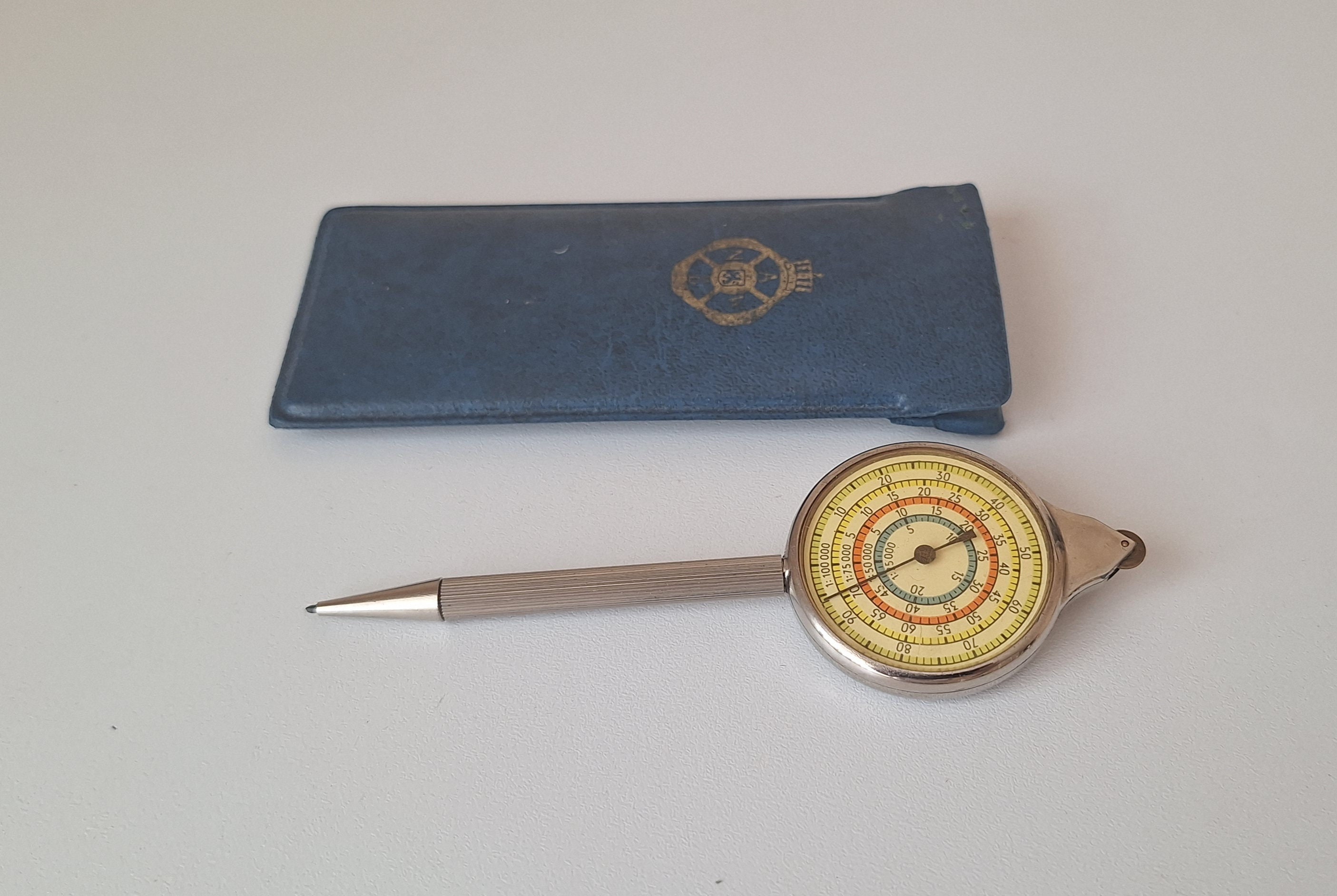 Antique Map Measurer: Vintage Cartography Tool, 1900s Opisometer