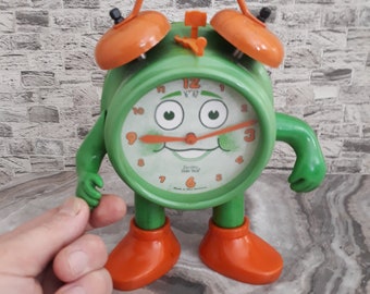Vintage Zentra Ticki Tack Alarm Clock: 1980s Jerger Nursery Decor