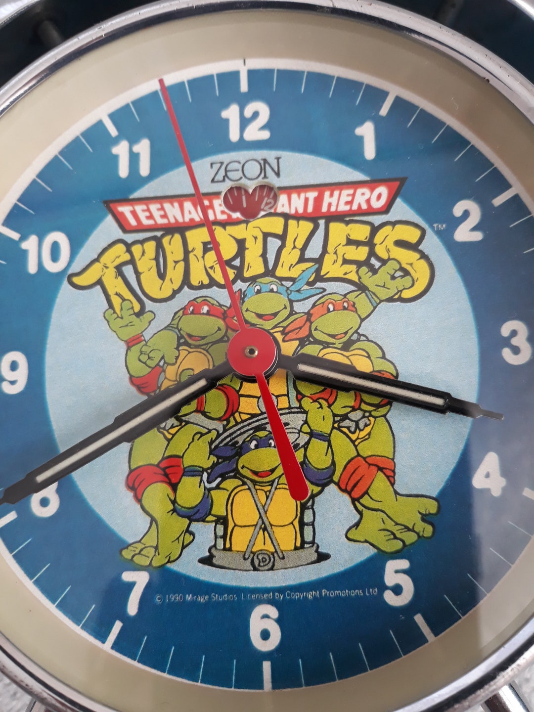 Vintage Clock, Ninja Turtles, Alarm Clock, Ninja Turtle Clock