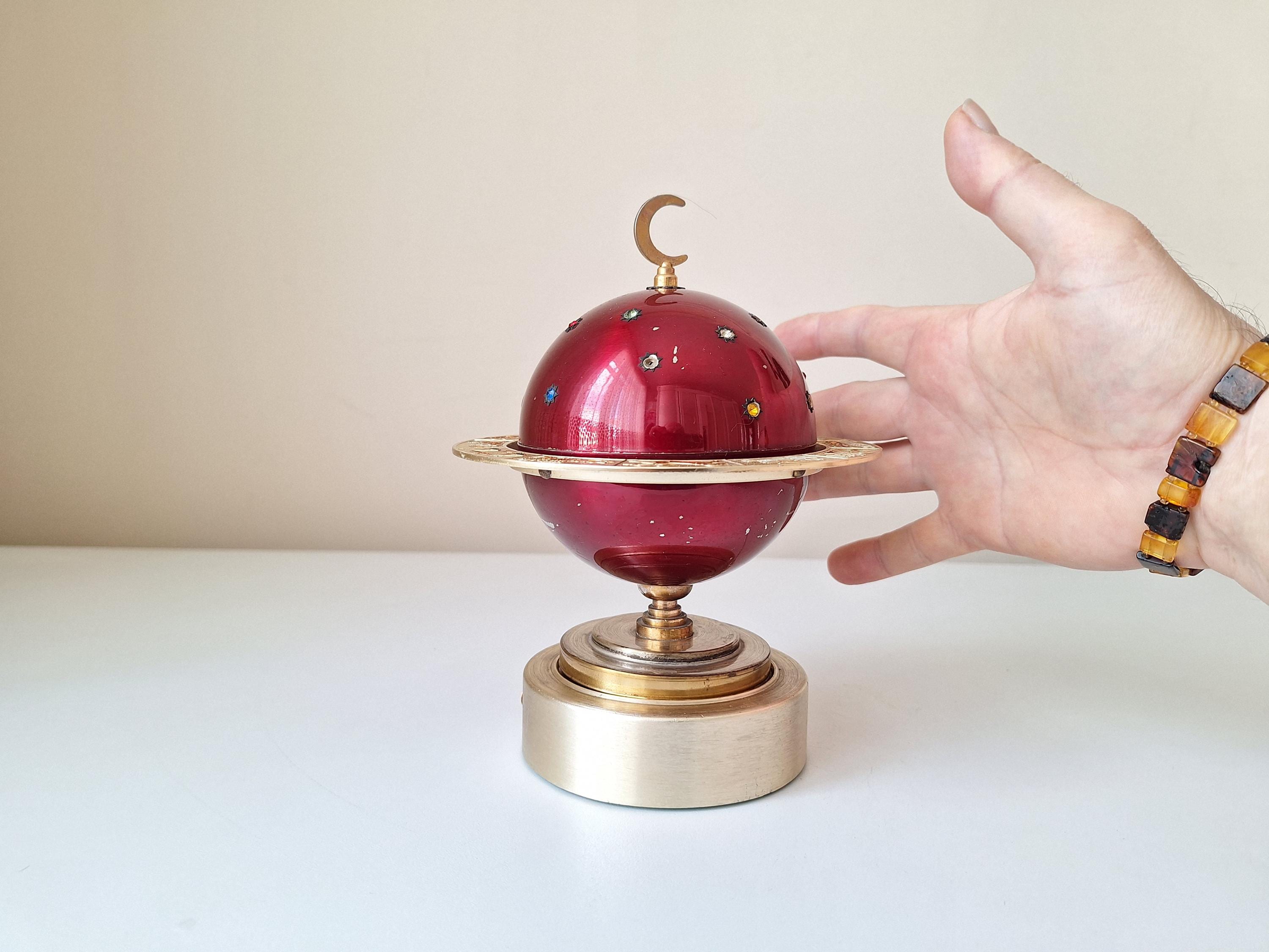 Antique Very Rare Musical Zodiac Earth Globe Cigarette Dispenser