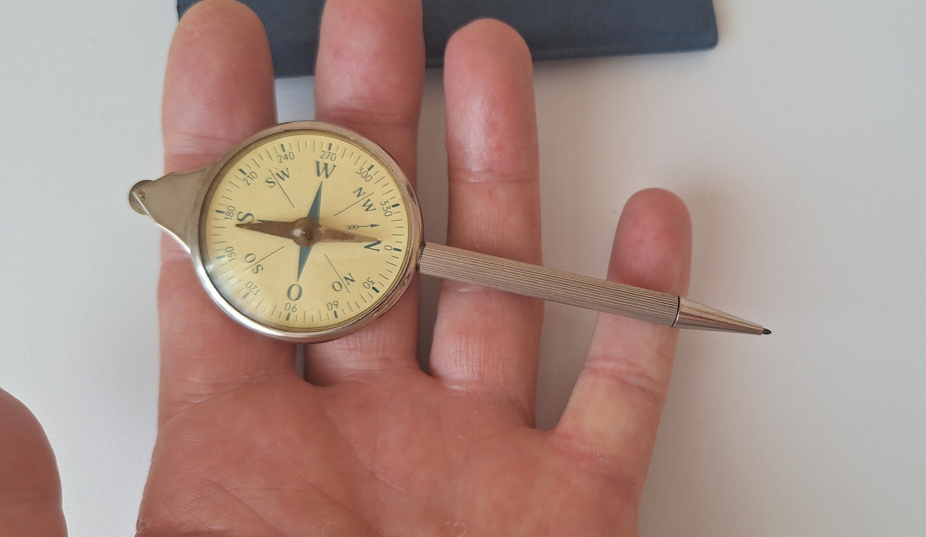 Antique Map Measurer: Vintage Cartography Tool, 1900s Opisometer