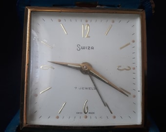 アンティーク スウィザ 目覚まし時計：スイス製機械式時計 - Etsy 日本