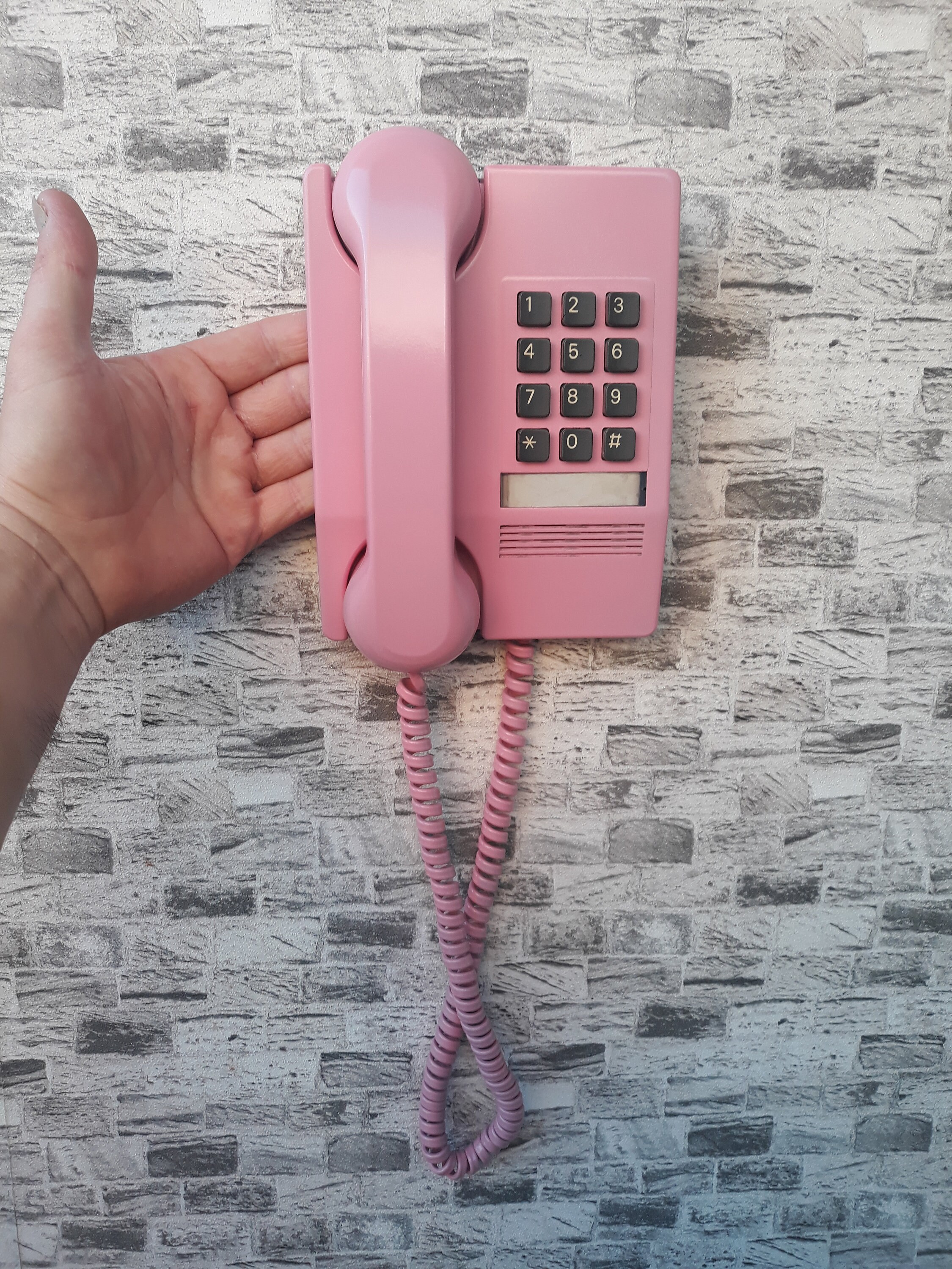 téléphone vintage téléphone fixe enfants prétendent jouer tôt jouet  éducatif rose