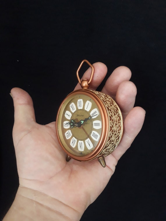 Vintage Uhr, Blessing Uhr, Filigrane Uhr, Wecker, Tischuhr, Mini