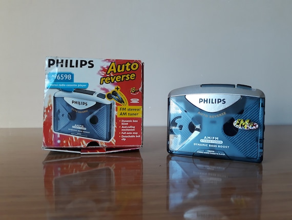 Vintage Rare Philips Walkman Cassette Player, Rare Philips Cassette Player,  Philips Walkman, Philips, Retro Cassette Player, Philips AQ 6585 -   Denmark