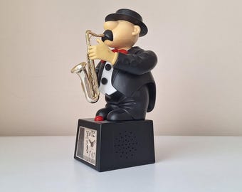 ヴィンテージ サックス奏者目覚まし時計 - 1980年代ドイツ製ノベルティ 