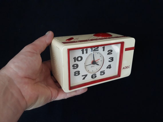 Radio y reloj vintage, Reloj despertador vintage, Radio reloj electrónico,  Radio antigua INTERSOUND CR 505, Probado y funcionando, Radio coleccionable  -  México