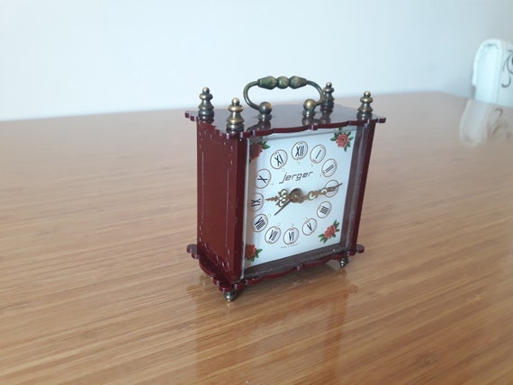 値下げ！目覚まし時計/レトロ/アンティーク ドイツ製 jerger 置き時計