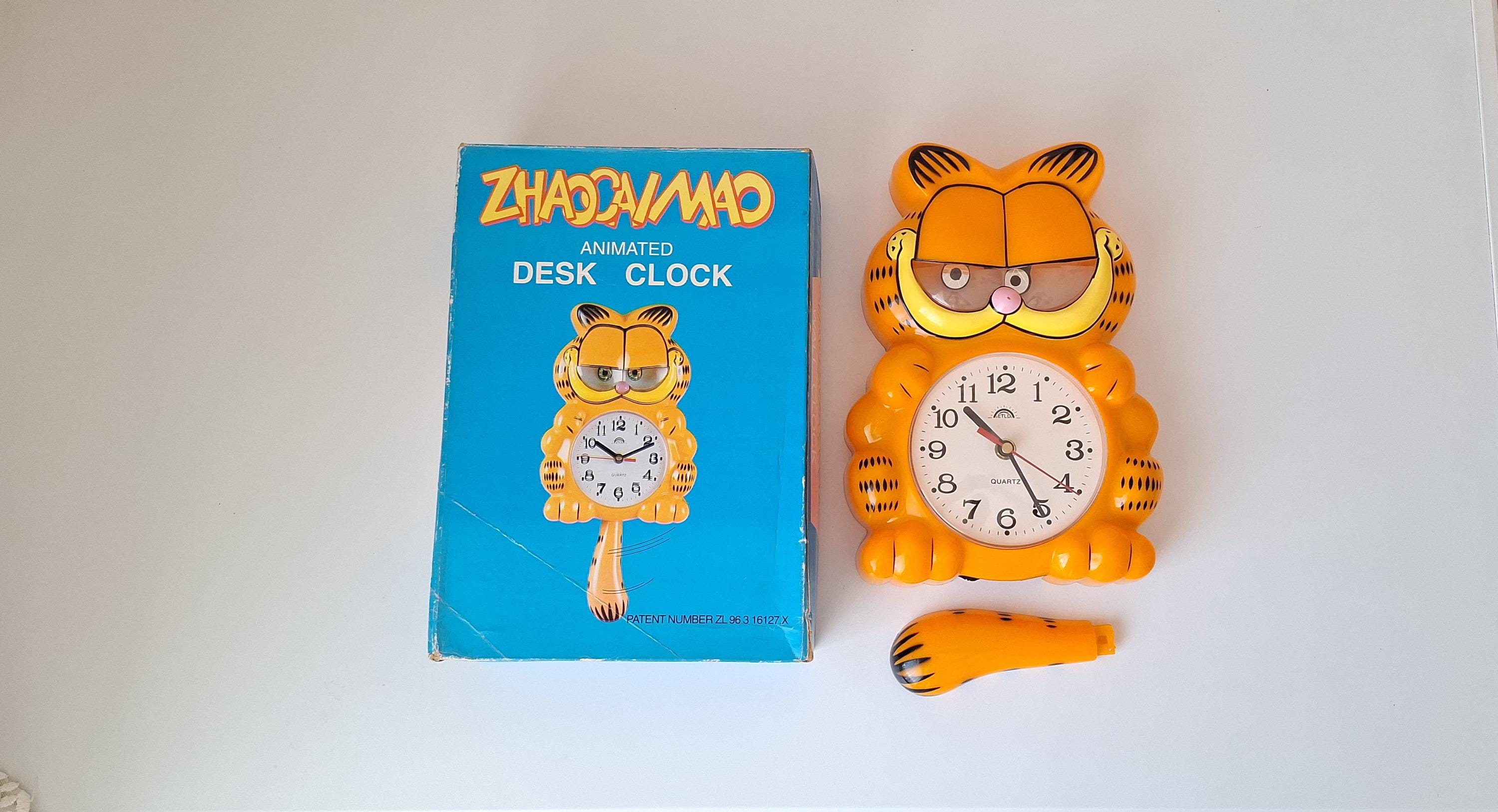 1980年代のヴィンテージガーフィールド壁掛け時計：オリジナル漫画の