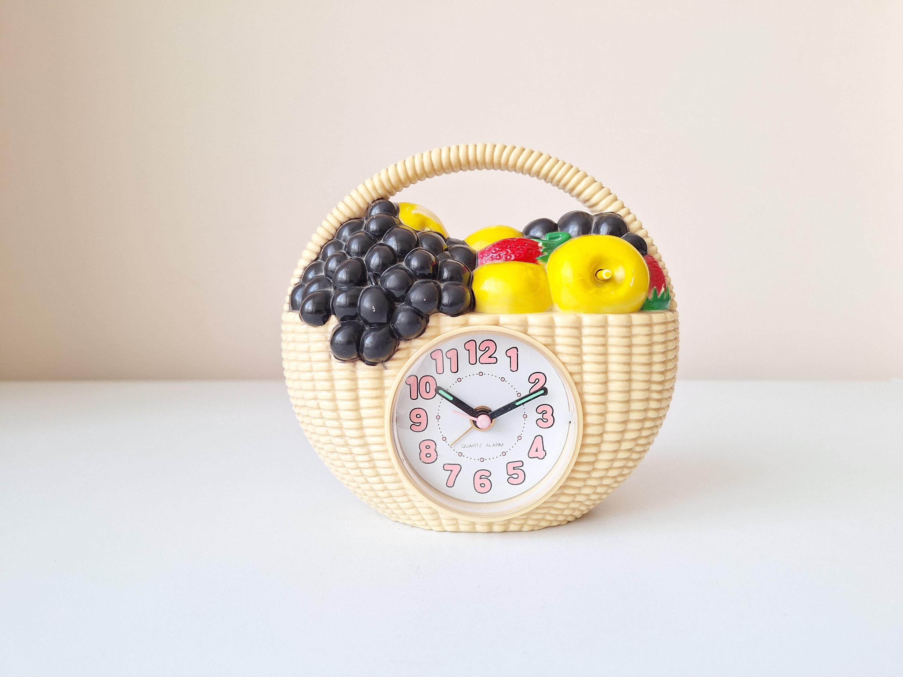 Vintage 1980s Fruit Basket Alarm Clock, Office Decor - Etsy