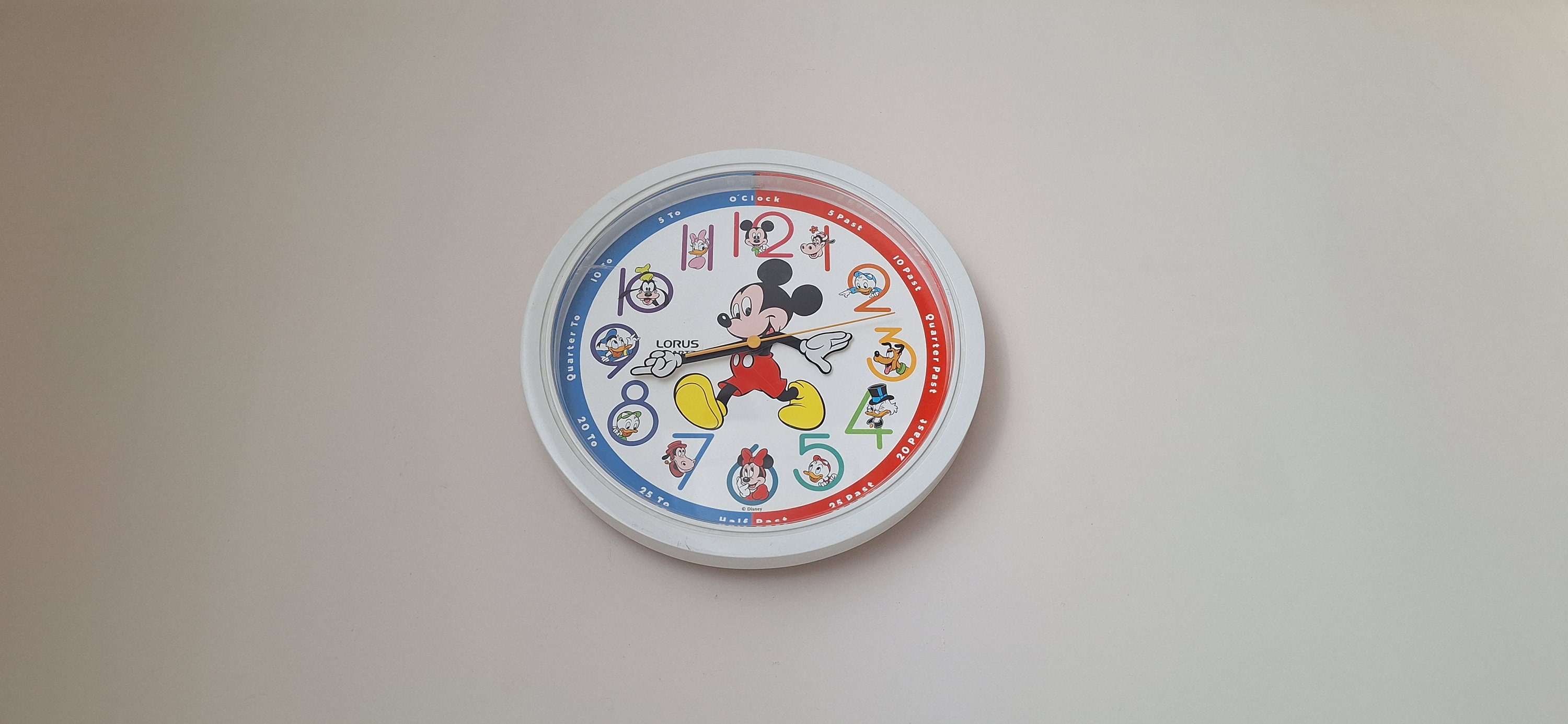 Vintage Mickey Mouse Lorus Wall Clock, 1990s Disney Decor - Etsy