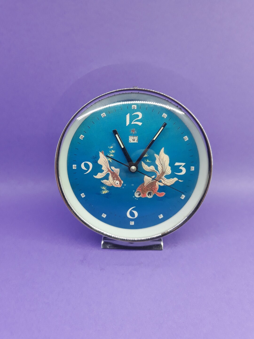 Vintage Animated Fish Table Clock - 1970s Mechanical Winding Alarm - Etsy