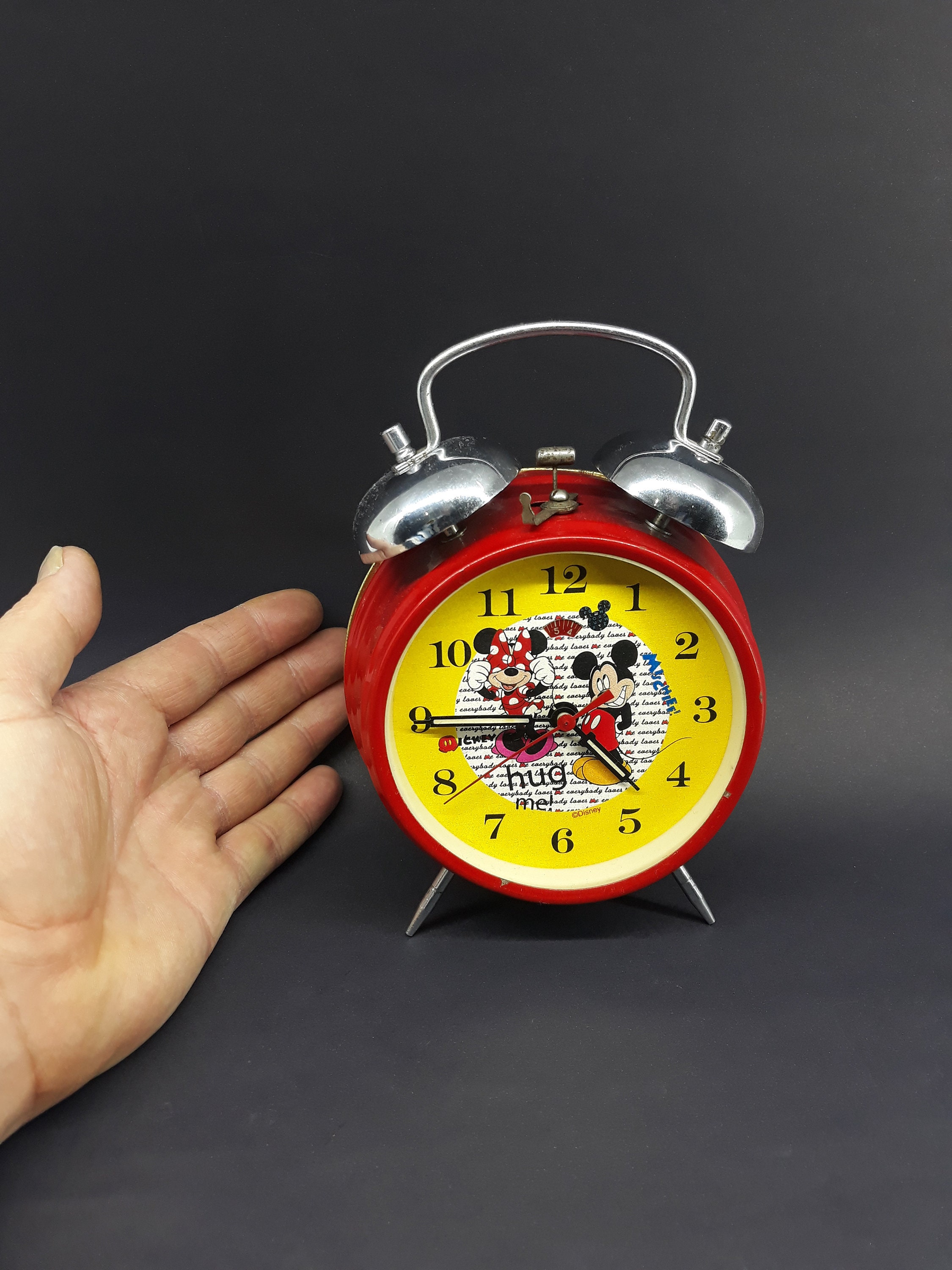 Vintage Mickey Mouse Alarm Clock, 1990s Disney Desk Clock - Etsy display picture 1