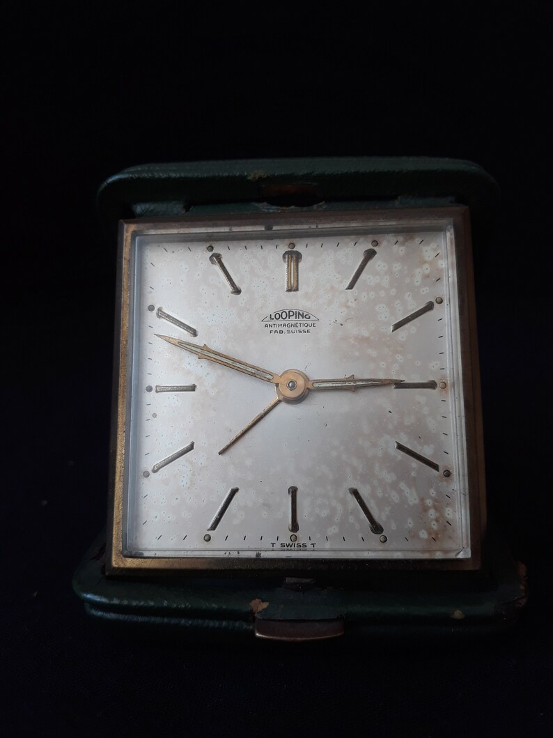 Antique Swiss Looping Clock: Vintage Travel Alarm - Etsy