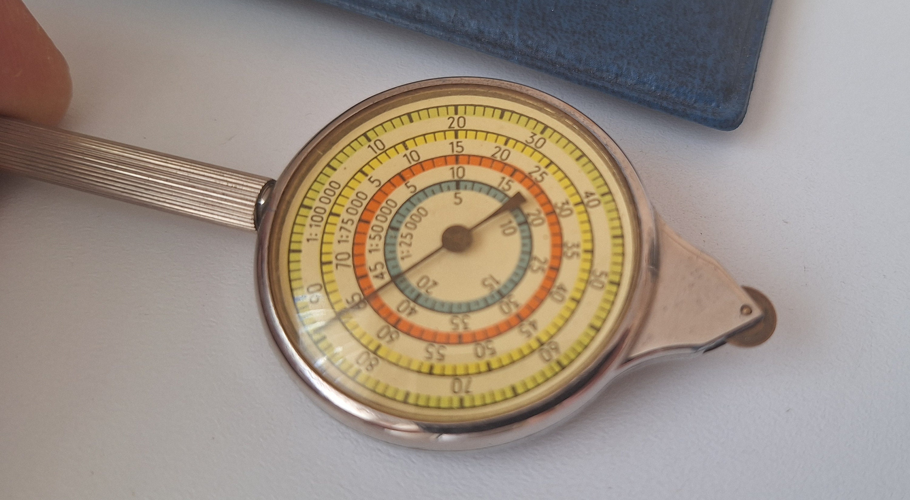Antique Map Measurer: Vintage Cartography Tool, 1900s Opisometer