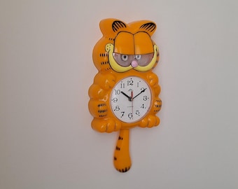 1980年代のヴィンテージガーフィールド壁掛け時計：オリジナル漫画の