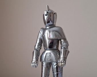 Antique Metal Knight Table Lighter, Lantern Lighter