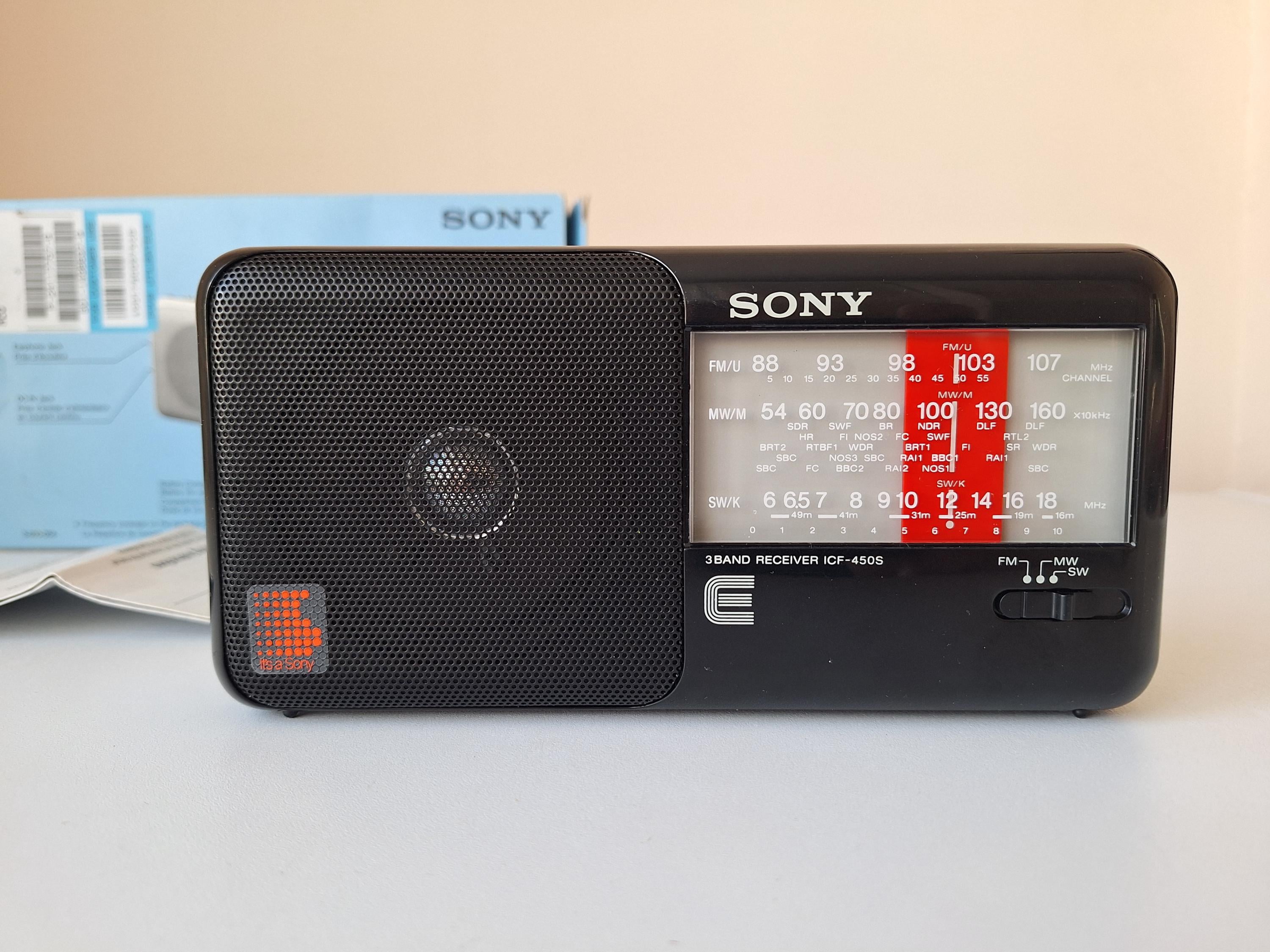 Vintage Sony ICF-450S Radio: 3 Band Receiver, Fully Working, Never