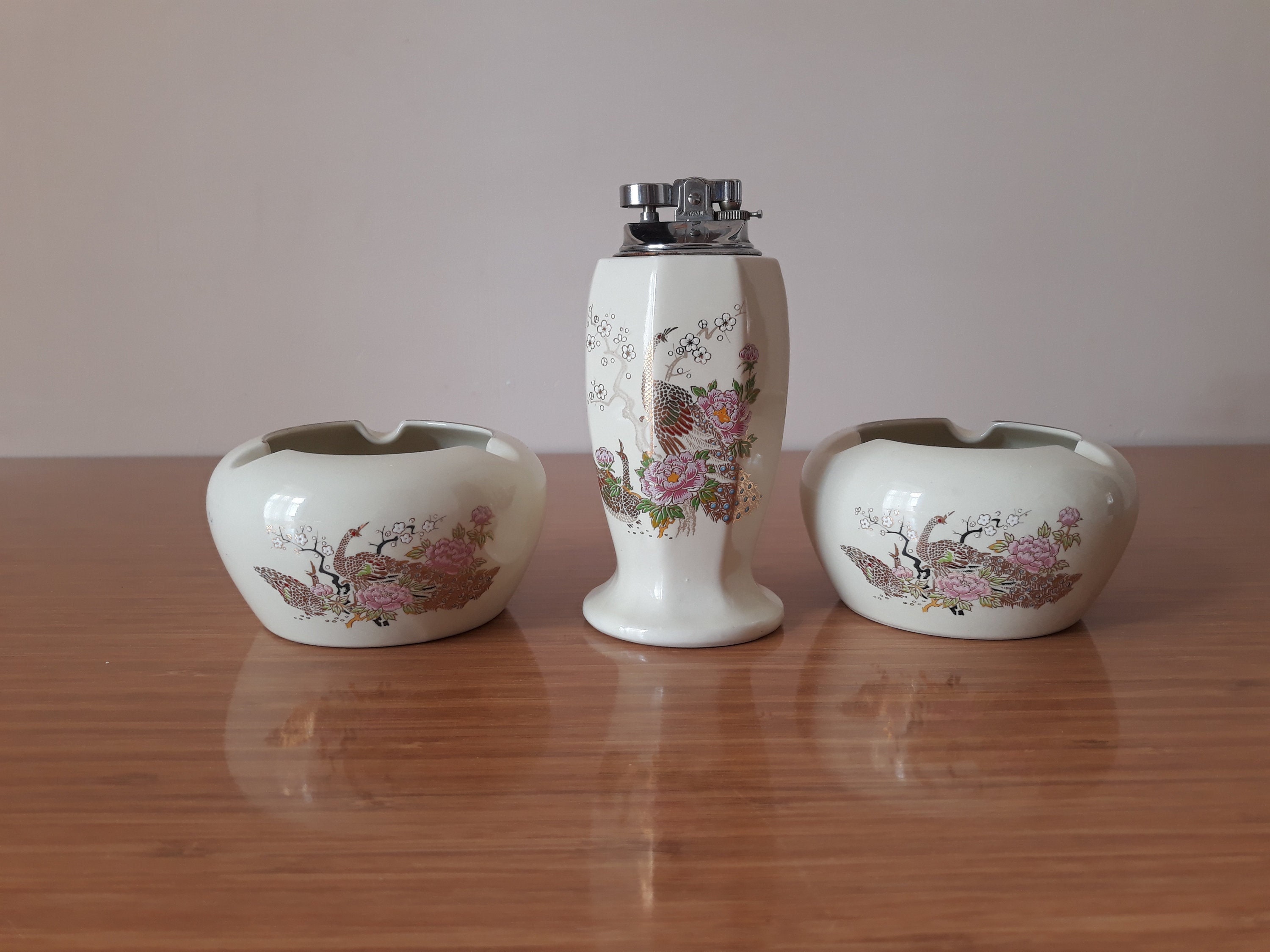 Antique Yamato Porcelain Table Lighter, Antique Lighter, Table Lighter, Vintage Lighter, Lighter, Desk Lighter, Rare Lighter, Gift