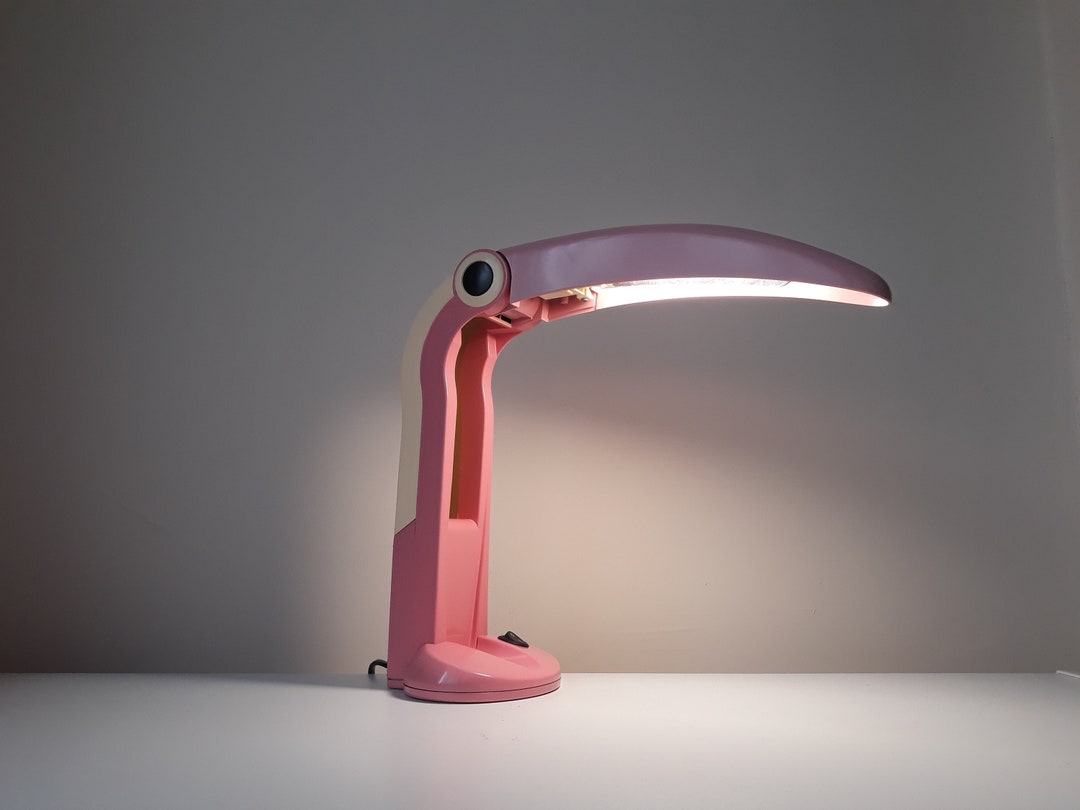 Toucan Lamp, Vintage Desk Lamp, Designed by H.T Huang, Toucan, Vintage Toucan Lamp, Table Lamp, Pink Lamp, Home Decor, Ofis Decor, Gift