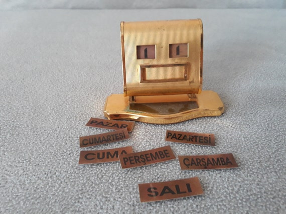 Antique Desk Calendar Antigue Table Calendar - Etsy
