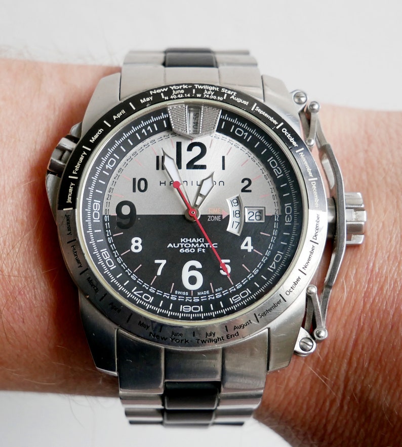 Hamilton Khaki GMT Navy Twilight Automatic Original Box and Etsy