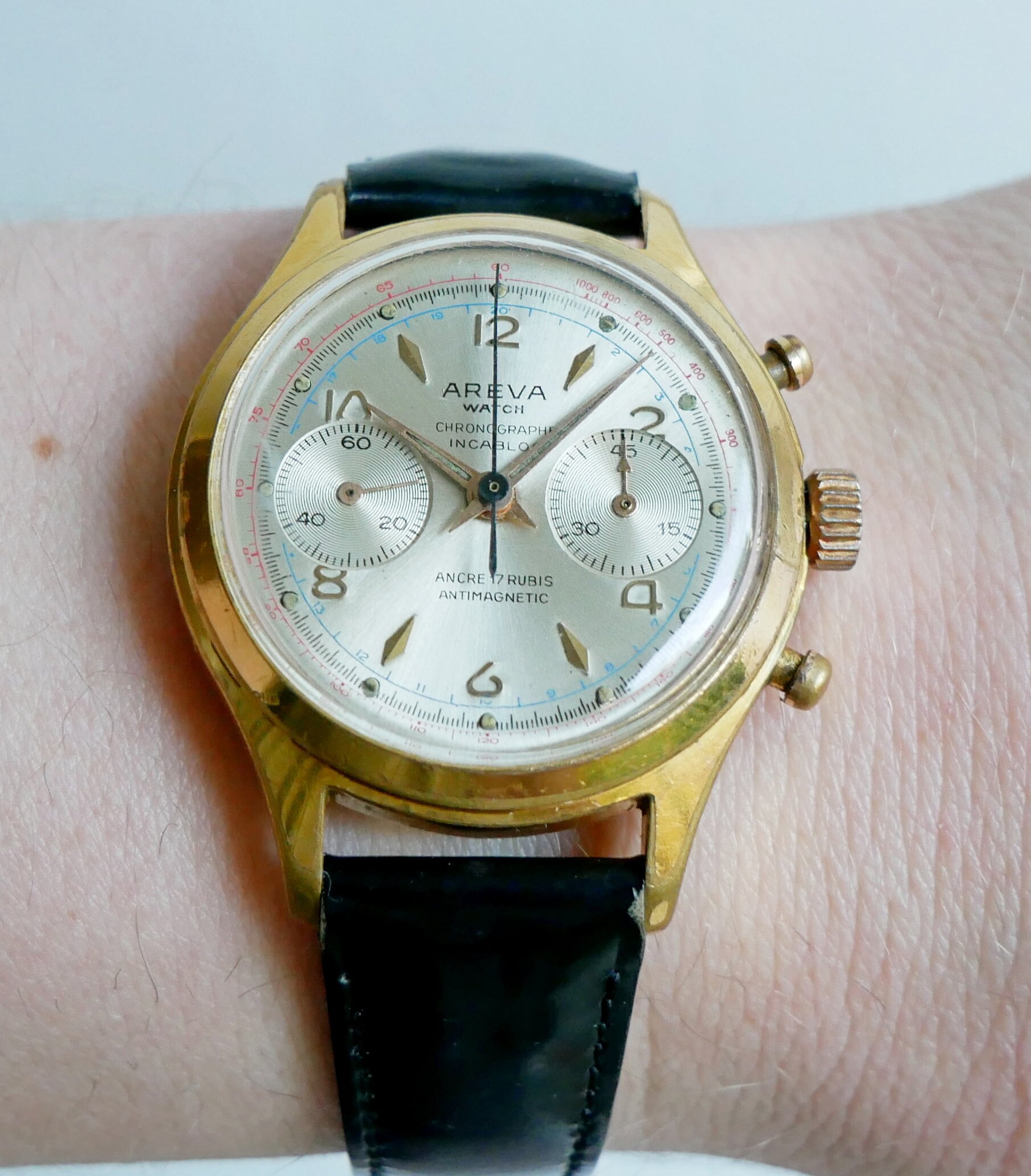 AREVA Chronograph Landeron 248 Beautiful Movement - Etsy