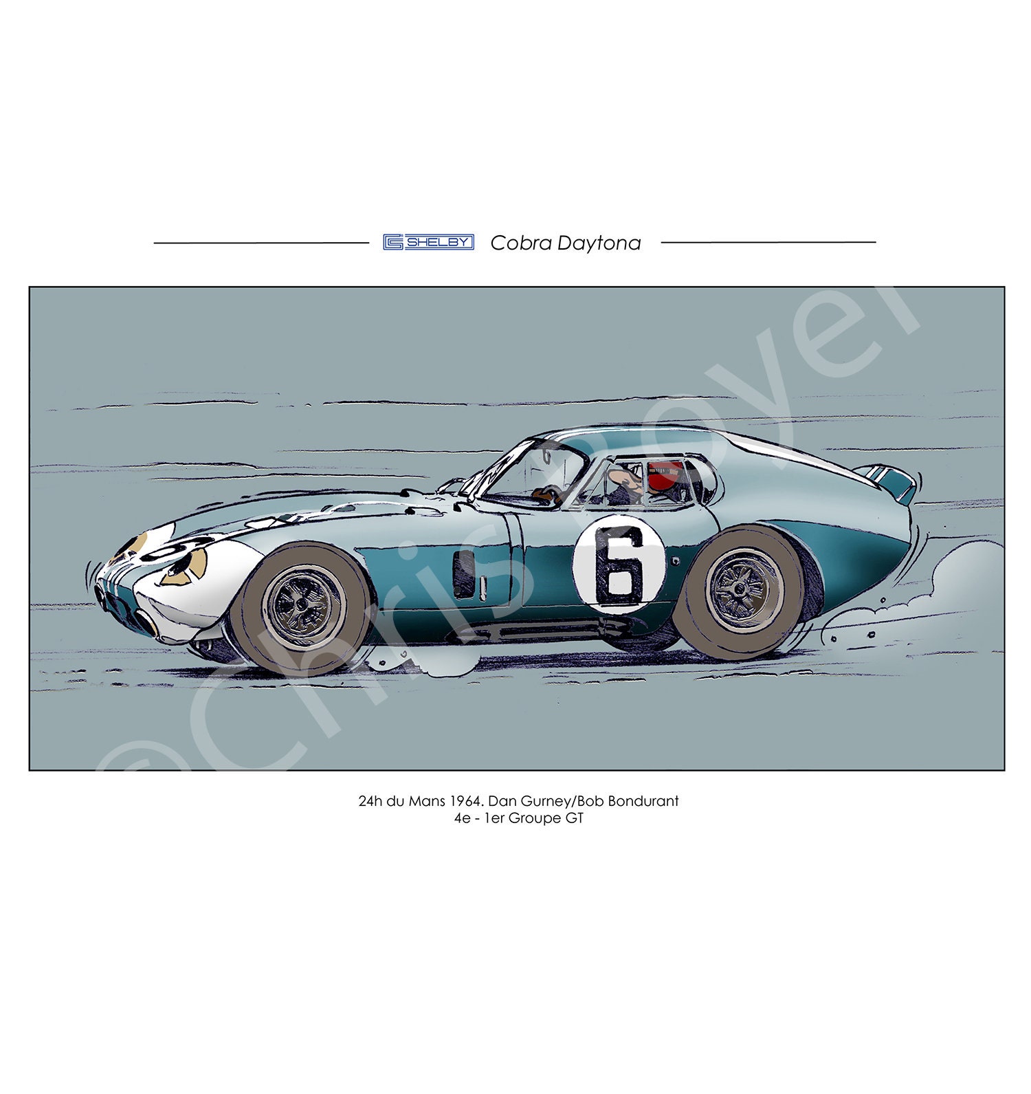Shelby Cobra Ford Daytona Le Mans 1964 Cartoon Style - Etsy Shelby Cobra Ford Daytona Le Mans 1964 Cartoon Style - Etsy