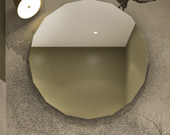 Diamond Polygonal Wall Mirror, Elegant Home Interior